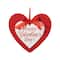Glitzhome® 13.5" Valentine's Wooden Heart Door Hanger